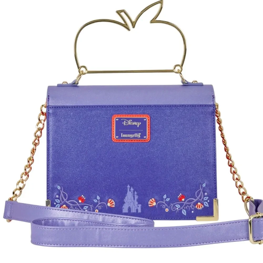DISNEY LOUNGEFLY PRINCESS SNOW WHITE & PURPLE SHIMMER HANDBAG CROSSBODY NEW